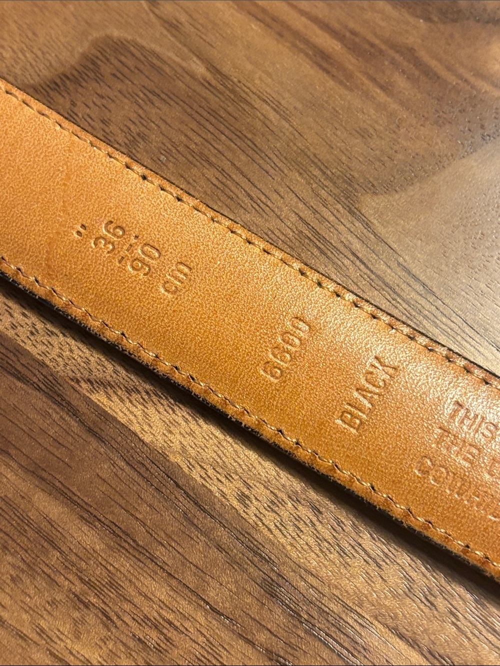 Coach Black Leather Belt with Brass Buckle - 36 - Picture 4 of 6